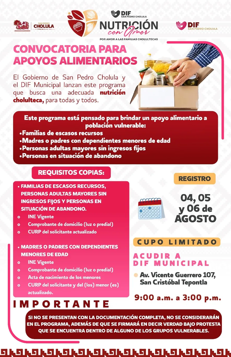 Amplía Gobierno de Tonantzin Fernández periodo de registro para apoyos alimentarios