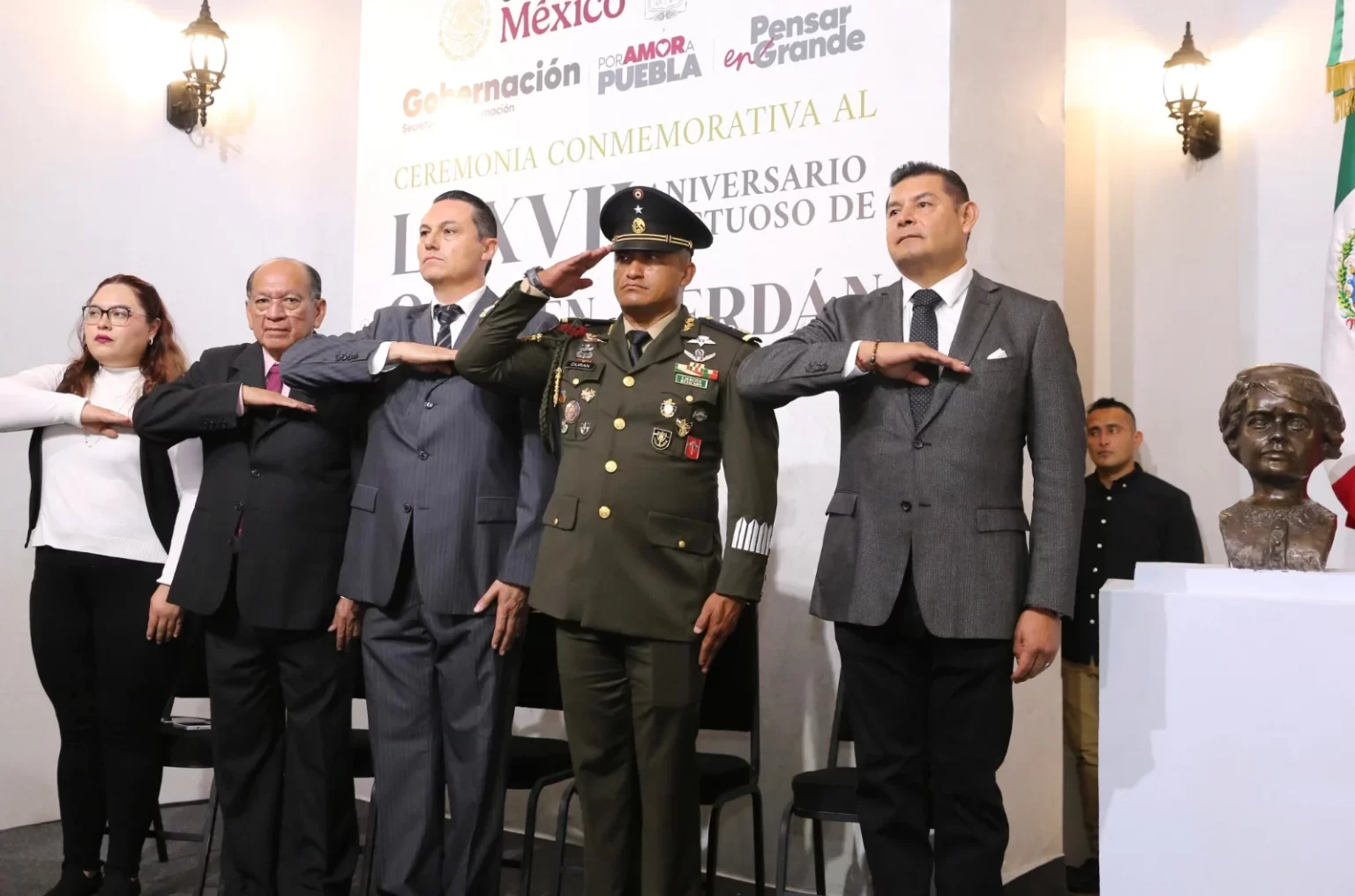 Gobierno de Puebla honra el legado de Carmen Serdán en su 77 aniversario luctuoso