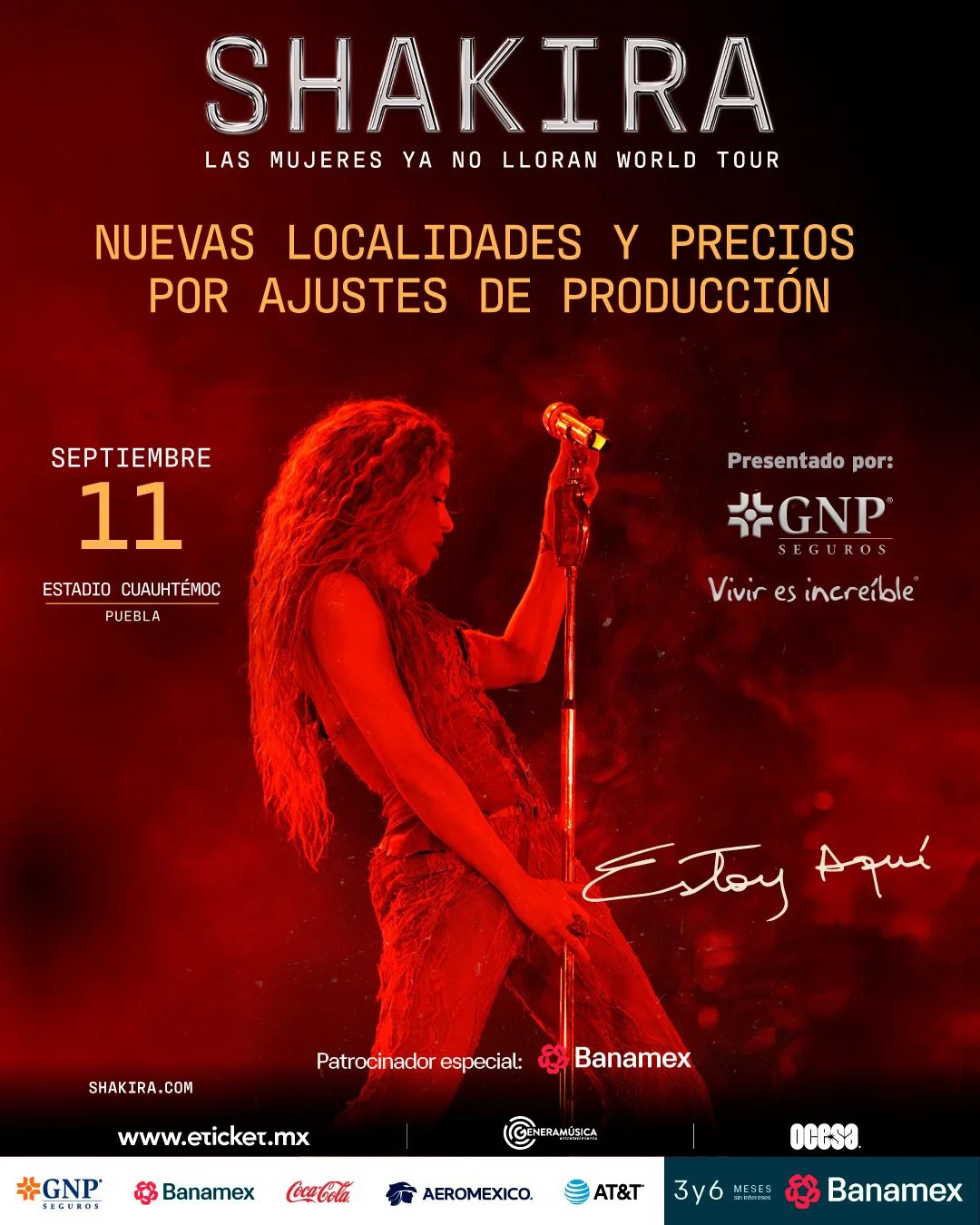 ¡Atención fans de Shakira Puebla! imagen 1