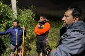 Acude Omar Muñoz a supervisar zonas afectadas de Cuautlancingo tras intensas lluvias