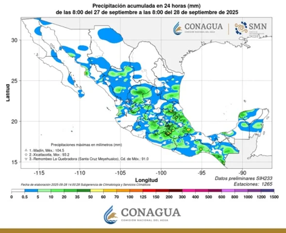 Despliega Gobierno de la Ciudad acciones preventivas y de atención tras las lluvias; descarta personas lesionadas