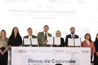 Firman convenio con Cenagas para aprovechar gasoductos en favor del desarrollo sostenible en Puebla