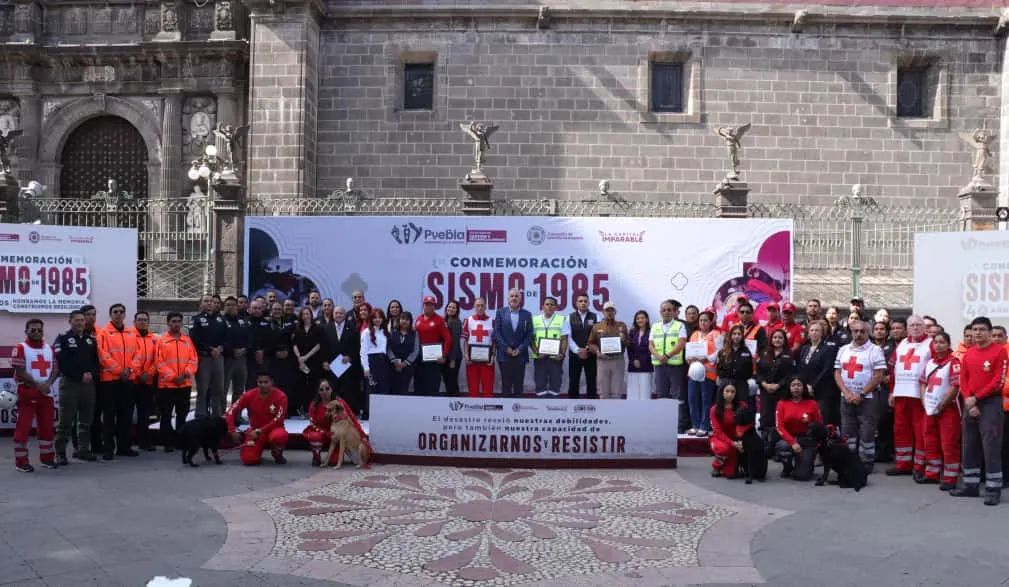 Reconoce Ayuntamiento de Puebla labor de instituciones de emergencia en aniversario del 19S