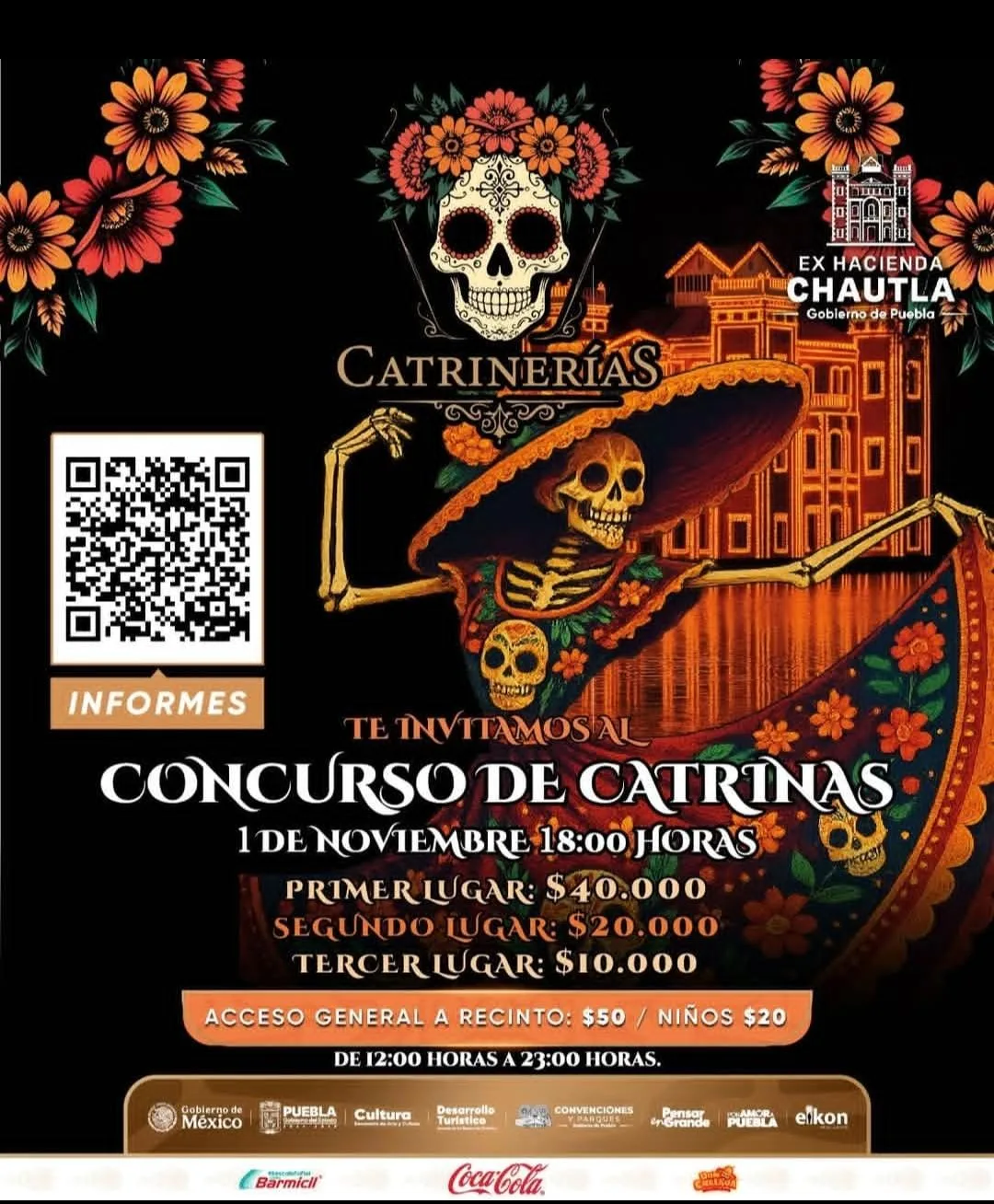 Festival Catrinerías en la Ex Hacienda de Chautla: Una celebración tradicional del Día de Muertos