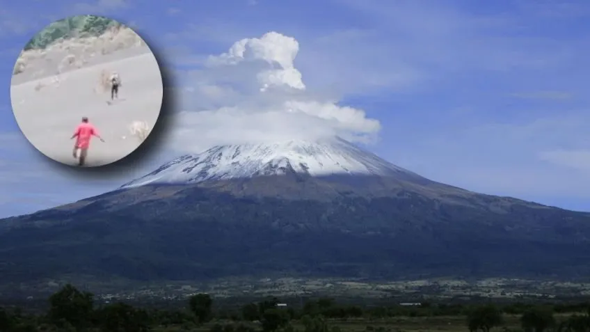 Corren por sus vidas video muestra la aterradora huida de visitantes tras estruendo del Popocatépetl
