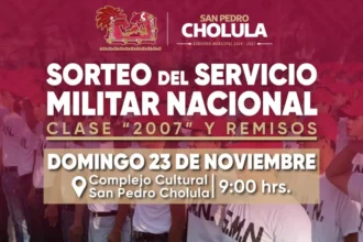 Invita Gobierno de Cholula al sorteo del Servicio Militar Nacional, clase 2007