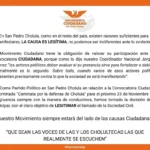 Movimiento Ciudadano de San Pedro Cholula decide no participar en la “Caminata por la Defensa de Cholula”