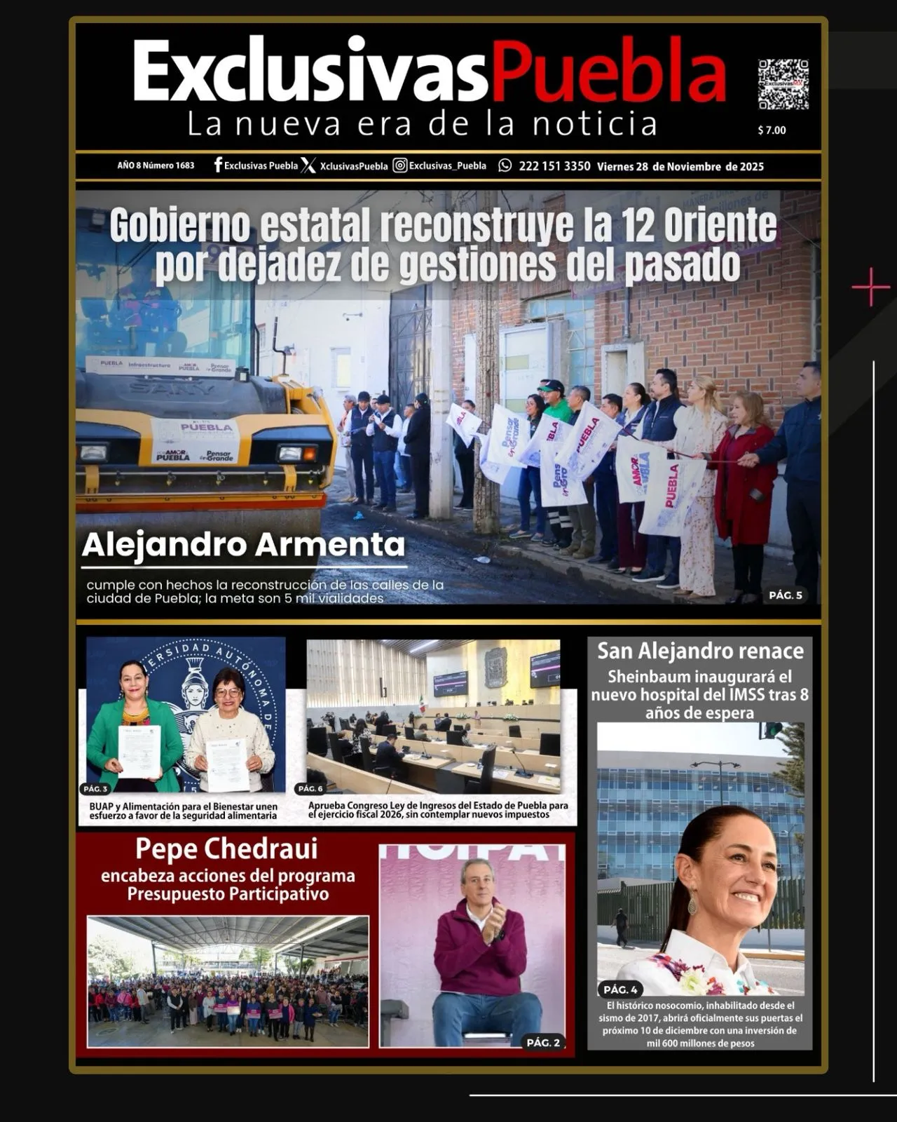 Portada Puebla 28 Noviembre