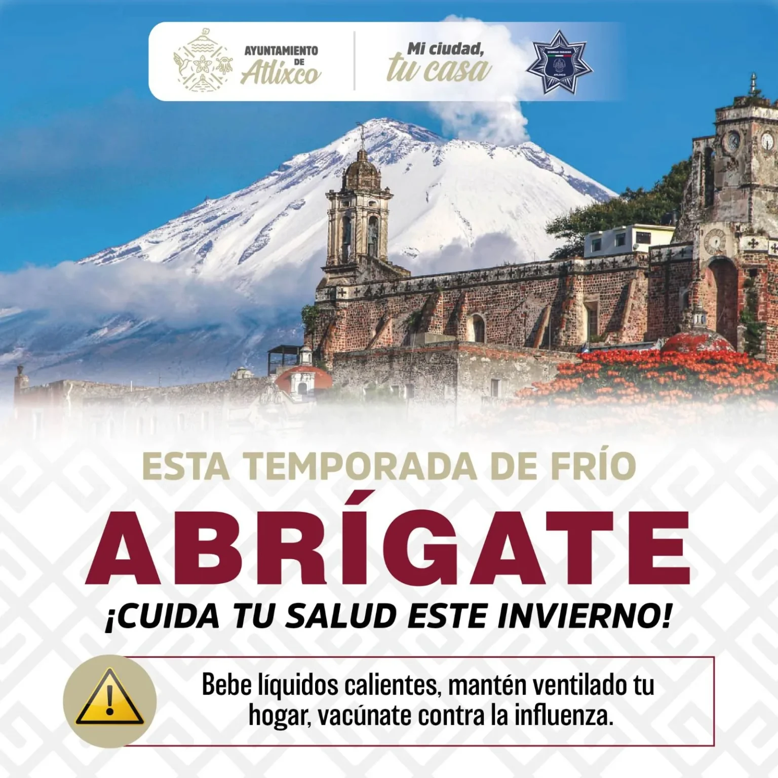 Ariadna Ayala llama a reforzar medidas preventivas ante el Frío en Atlixco