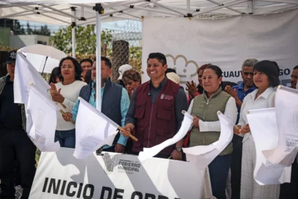 Omar Muñoz mejora la infraestructura básica de Cuautlancingo