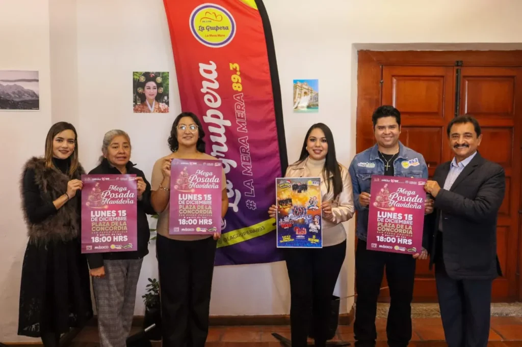 Tonantzin Fernández presentó la Megaposada Navideña de San Pedro Cholula