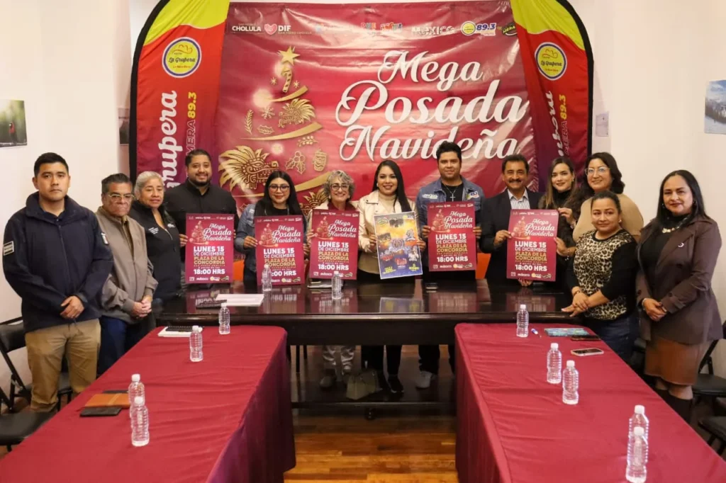Tonantzin Fernández presentó la Megaposada Navideña de San Pedro Cholula