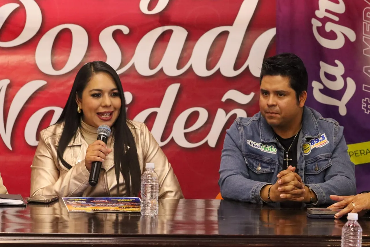 Tonantzin Fernández presentó la Megaposada Navideña de San Pedro Cholula