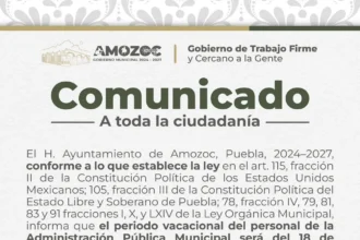 Amozoc realizará servicios a la ciudadanía durante el periodo vacacional