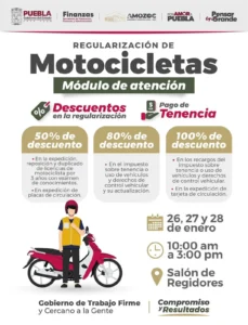 Amozoc registra buena participación en la Regularización de Motocicletas