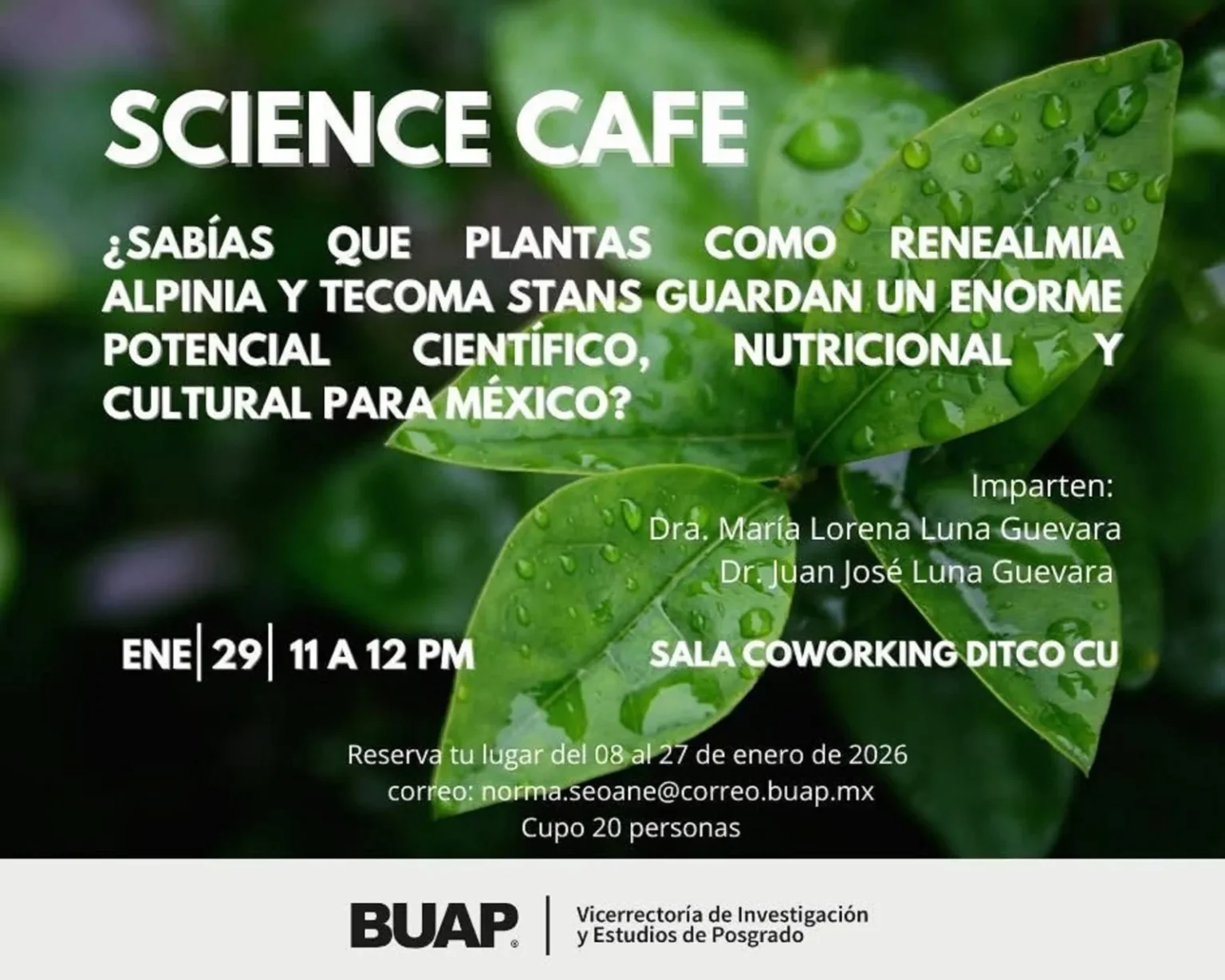 Café Científico BUAP fomenta el diálogo