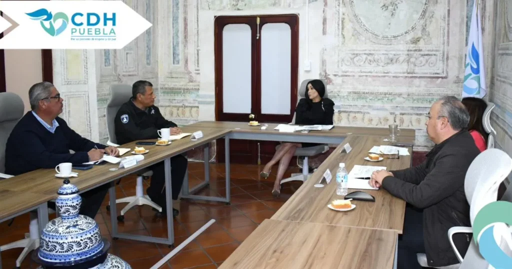 Fortalece CDH Puebla y la SSP colaboración interinstitucional