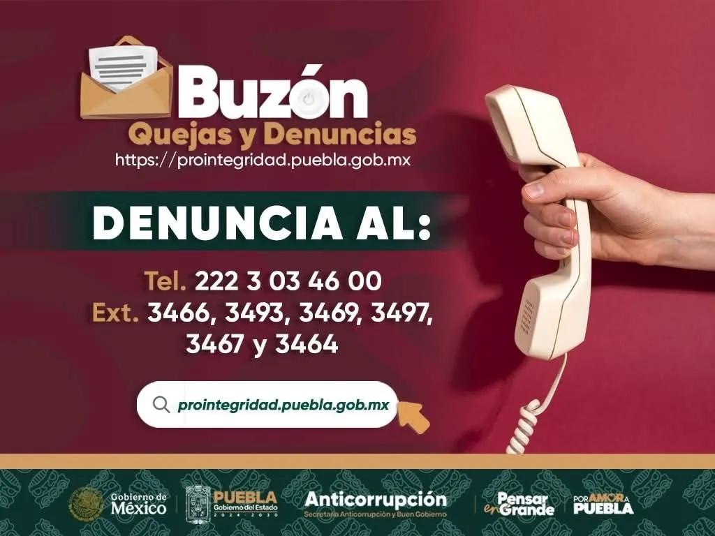 Gobierno de Puebla sanciona actos de corrupción