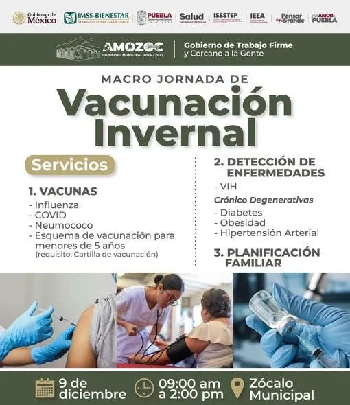 Macro Jornada de Vacunación Invernal en Amozoc