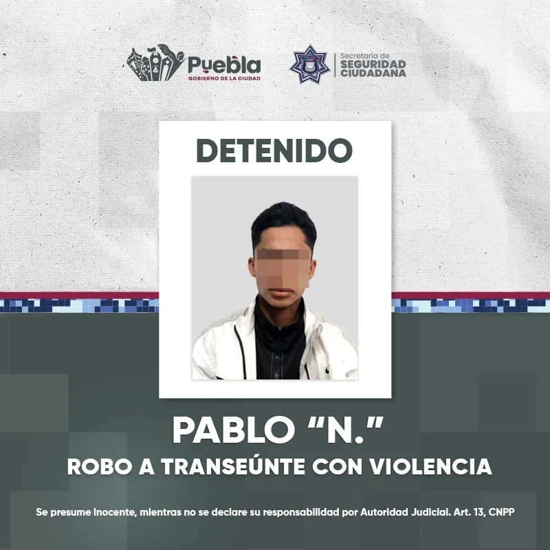 Detenido presunto aslatante en la colonia Constitución Mexicana