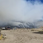 Incendio en el Relleno Sanitario de San José Chiapa registra 70% de control