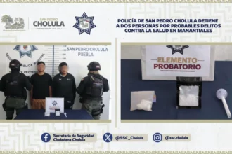 Policía de San Pedro Cholula detiene a dos personas
