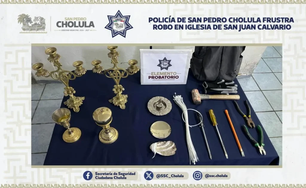 Policía de San Pedro Cholula frustra robo