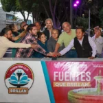 Entrega Gobierno de Pepe Chedraui mantenimiento de fuentes del Parque de las Letras gracias a Fuentes que Brillan