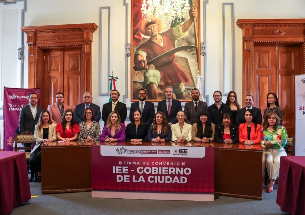 IEE y Gobierno Municipal de Puebla firman convenio para erradicar la violencia política en razón de género