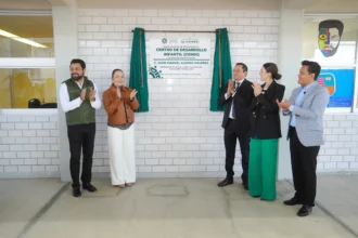 Inaugura alcalde Juan Manuel Alonso techado del CENDI Texmelucan con inversión superior a los 4.1 mdp