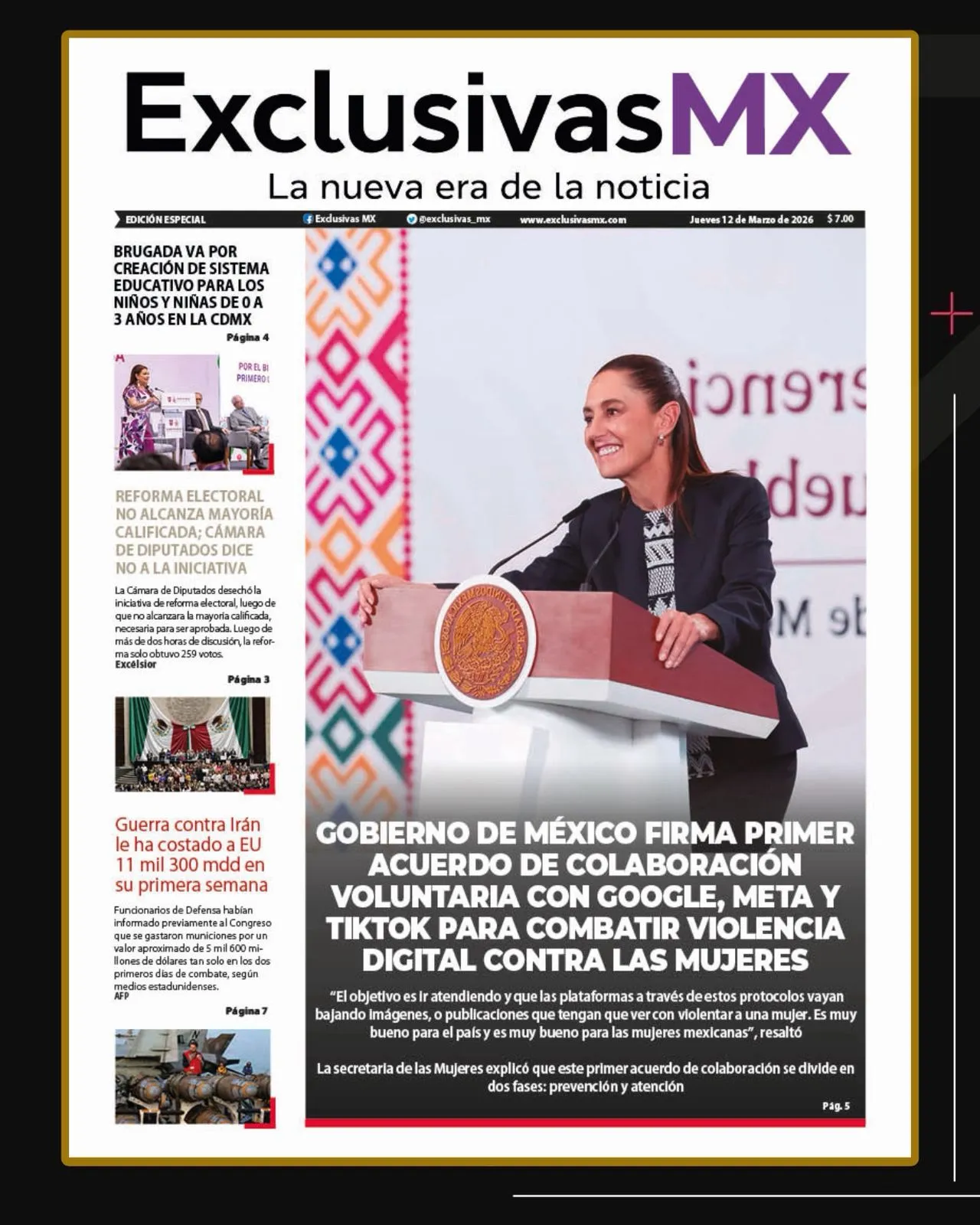PORTADA MÉXICO 12 MARZO