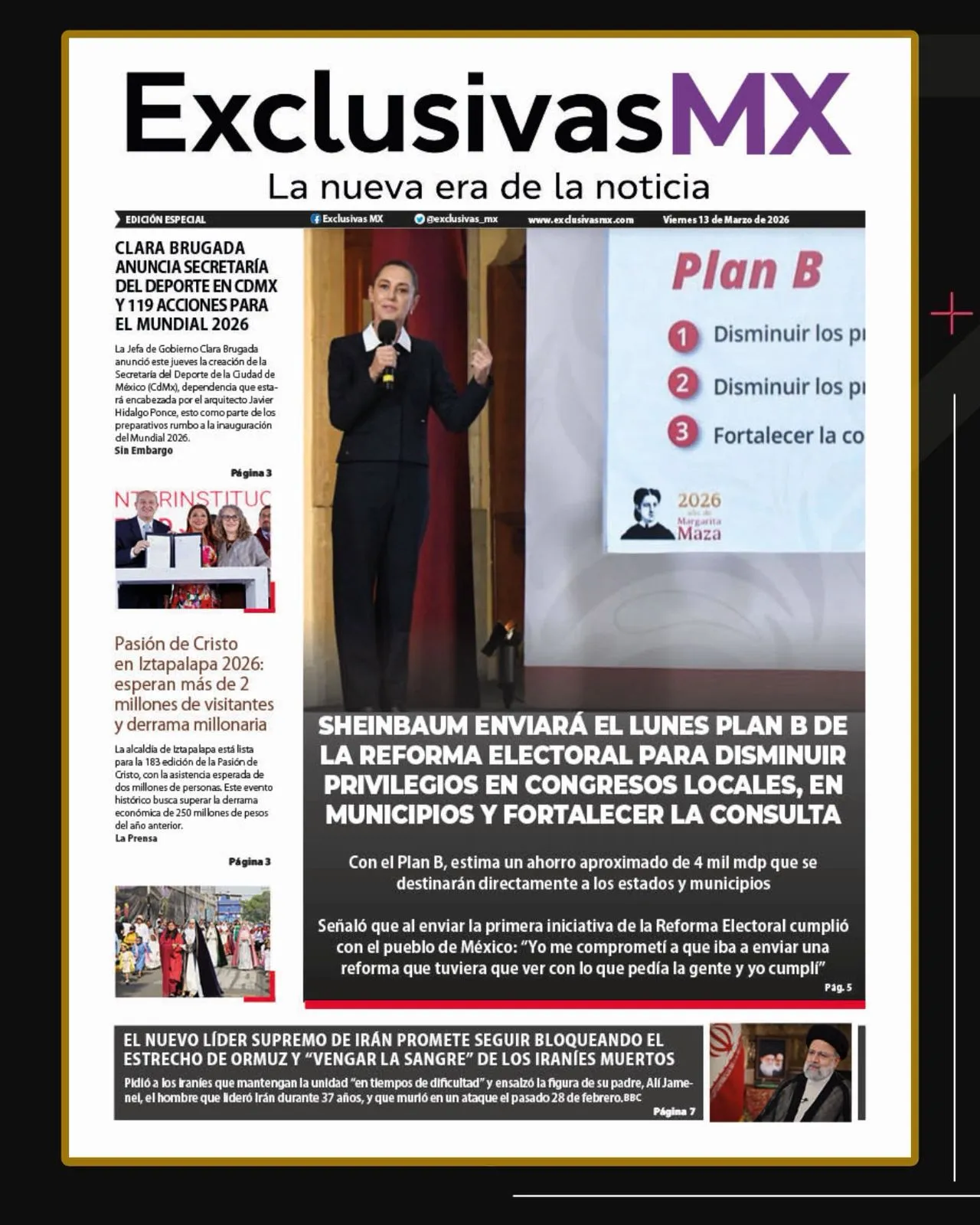 PORTADA MÉXICO 13 MARZO
