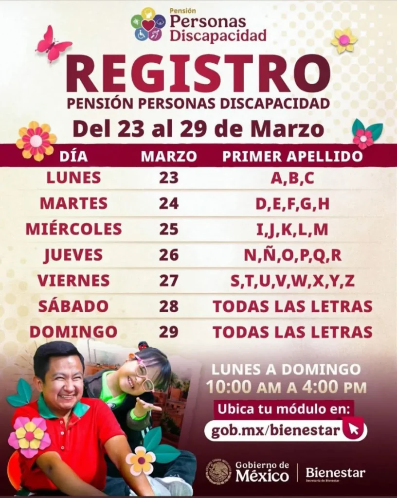 Puebla abre registro para pensión dirigida a personas con discapacidad permanente