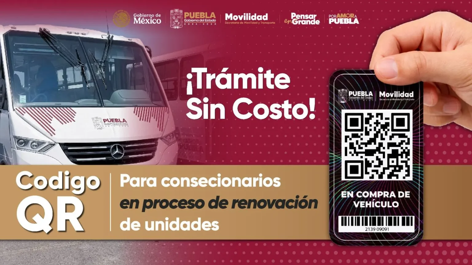 Gobierno estatal asegura transición ordenada con código QR en transporte público