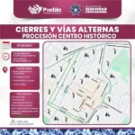 Informa SSC cierres y vías alternas para este viernes en el Centro Histórico