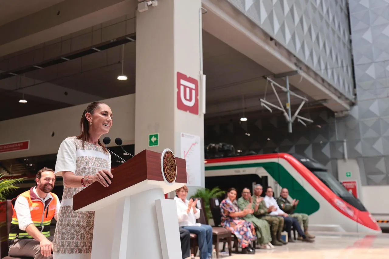 presidenta Claudia Sheinbaum inaugura el tren Felipe Ángeles, Buenavista-AIFA
