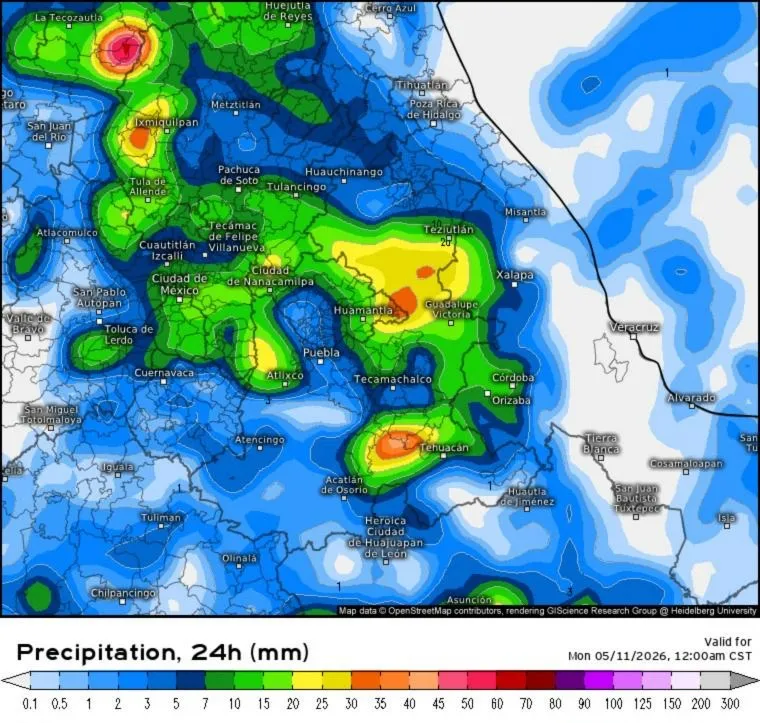 Alerta Protección Civil por lluvias por Frente Frío no. 50