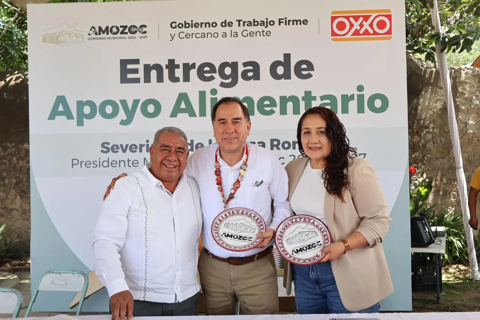 Apoya Gobierno de Amozoc y OXXO a familias vulnerables con 500 despensas