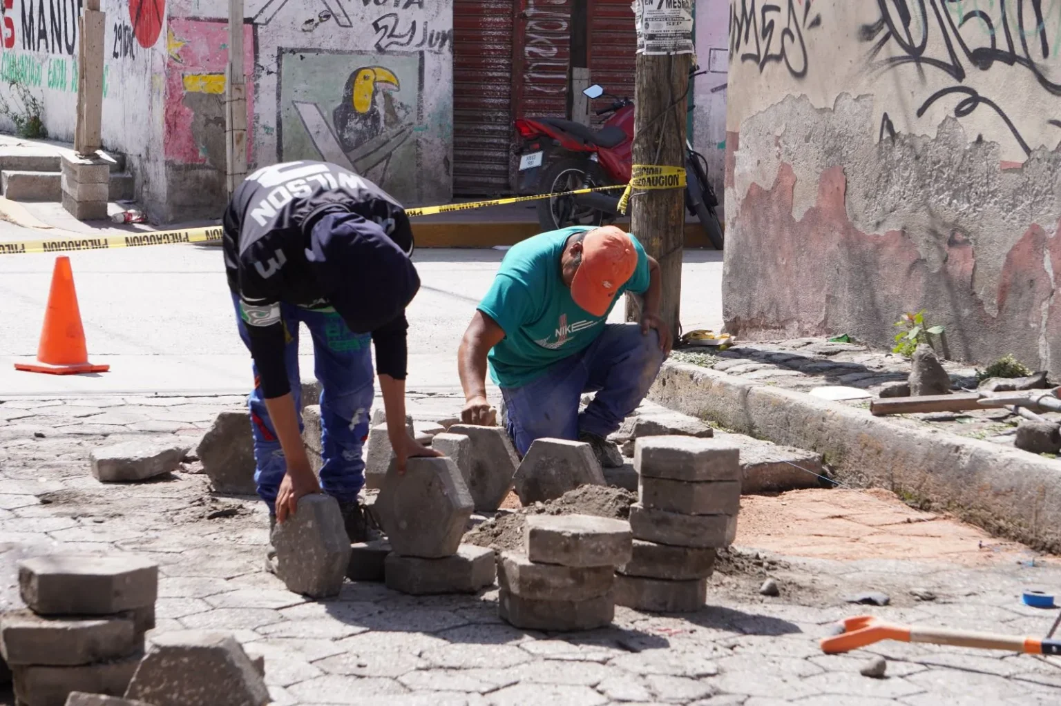 Continúan las mejoras en calles de Amozoc