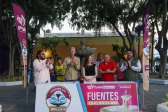 Inaugura Gobierno de Pepe Chedraui mantenimiento integral de fuente del parque Luis Donaldo Colosio Murrieta