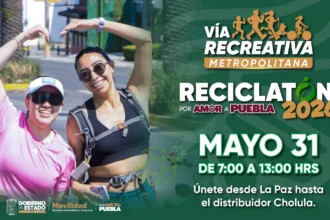 Invita gobierno estatal a Reciclatón #PorAmorAPuebla2026 en la Vía Recreativa Metropolitana