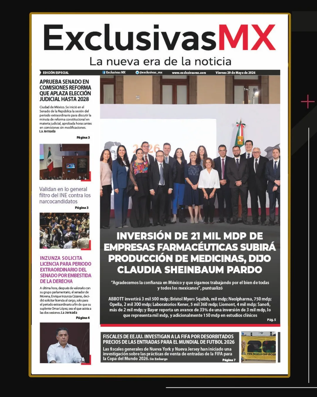 PORTADA MÉXICO 29 DE MAYO