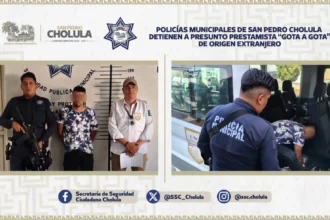 Policías municipales de San Pedro Cholula detienen a presunto prestamista “gota a gota” de origen extranjero