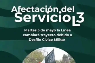 Suspensión en Línea 1 de RUTA por Desfile del 5 de Mayo en Puebla