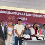 Tonantzin Fernández fortalece programa de bacheo en San Pedro Cholula con nueva maquinaria