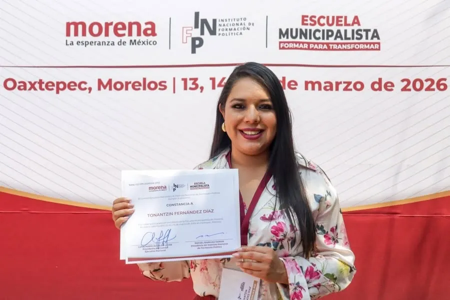 Alcaldesa de San Pedro, Tonantzin Fernández participa en la Escuela Municipalista de Morena