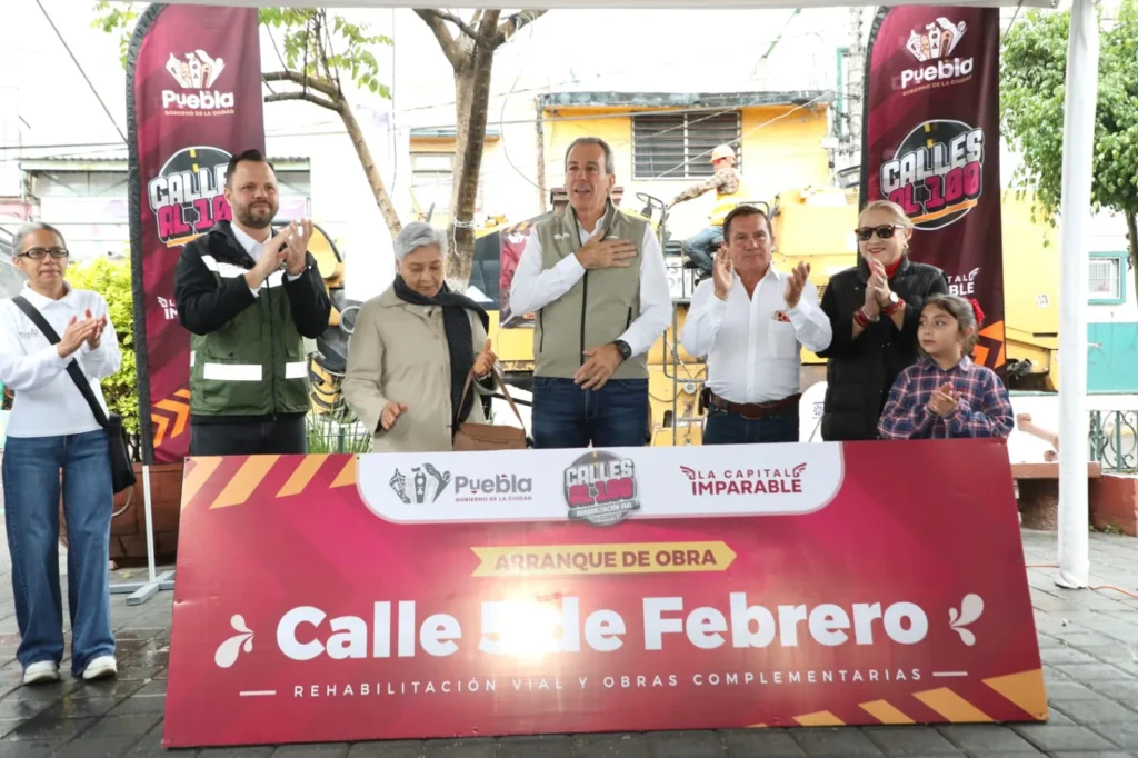 Arranca Pepe Chedraui trabajos de rehabilitación vial en la Junta Auxiliar de San Felipe Hueyotlipan