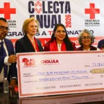Desde San Pedro Cholula, Tonantzin Fernández da inicio a la Colecta Anual de la Cruz Roja