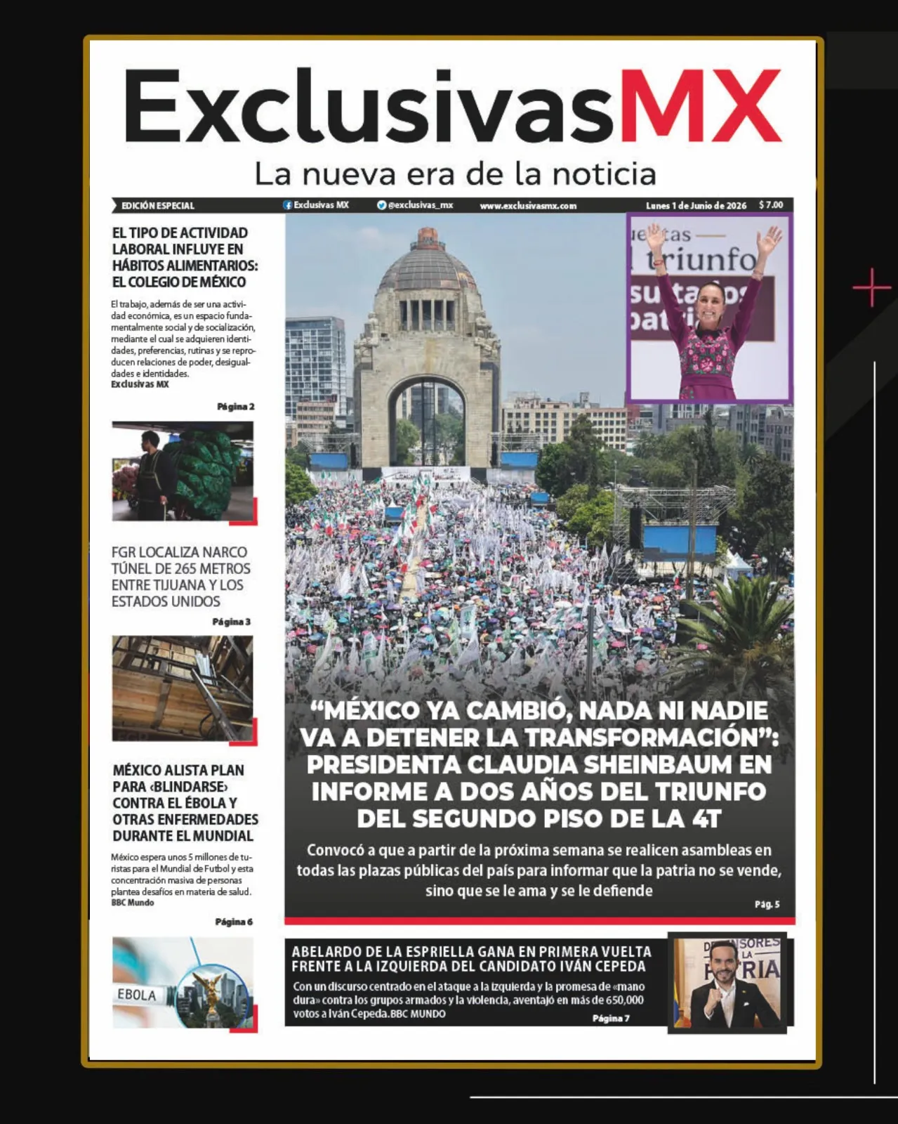 PORTADA MÉXICO 1 DE JUNIO