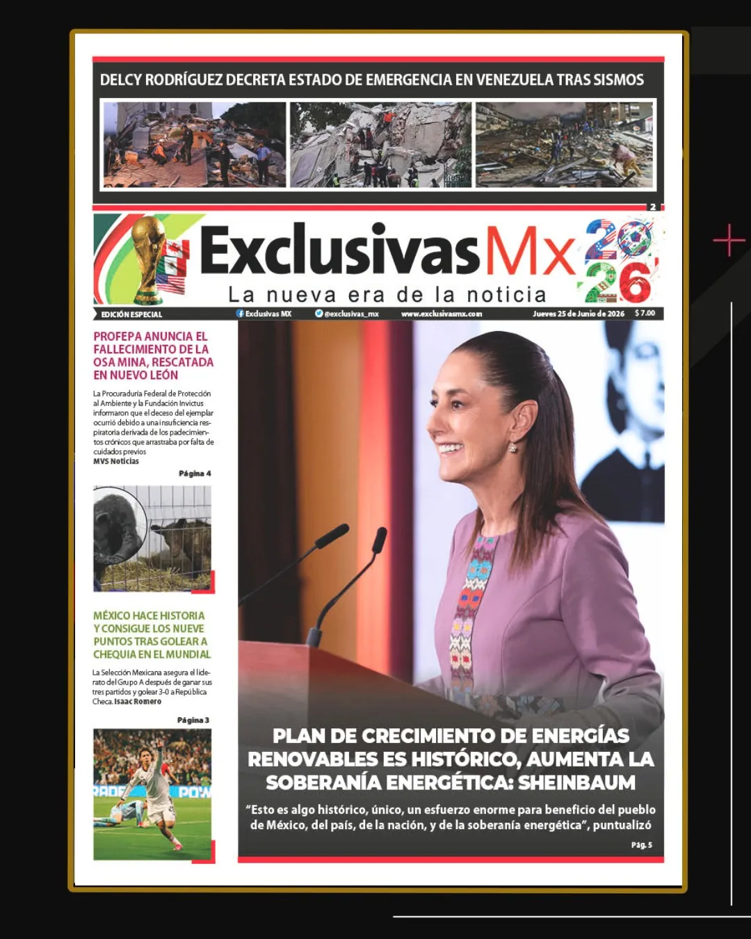 PORTADA MÉXICO 25 DE JUNIO